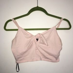 Pink Bow Tie Crop top